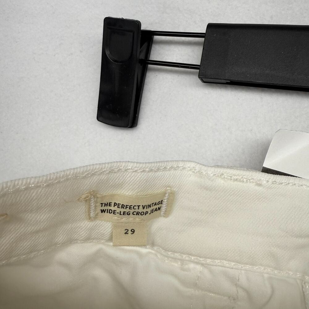 Madewell Jeans Women's 29 White The Perfect Vintage Wide Leg Denim Cotton NEW - Picture 9 of 11
